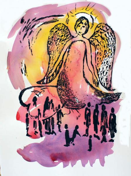 Angel with Love Purple 15 cm image