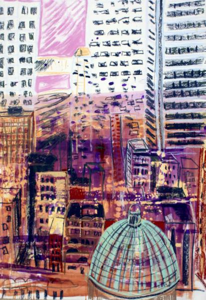 The City I Mixed Media on Paper 76 x 110 cm image