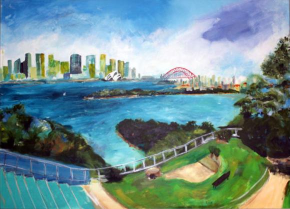 The City from Taronga Zoo Acrylics on Canvas 153 x 122 cm image