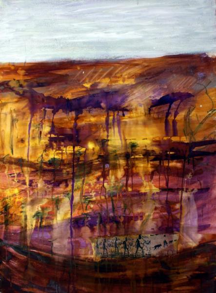 The Land IV Mixed Media on Paper 76 x 110 cm image