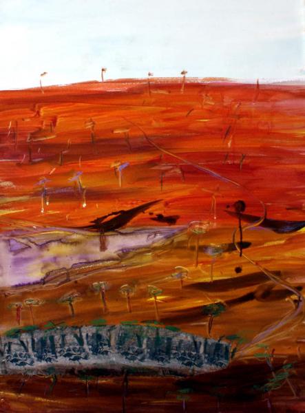 The Land VI Mixed Media on Paper 76 x 110 cm image