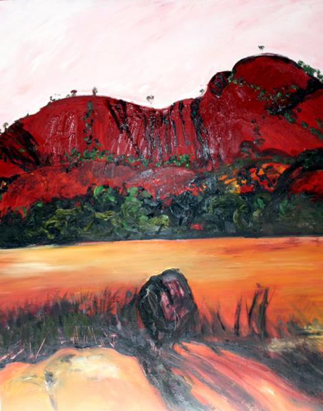 The Flinders Range Oils on Canvas 156 cm height x 122 cm width image